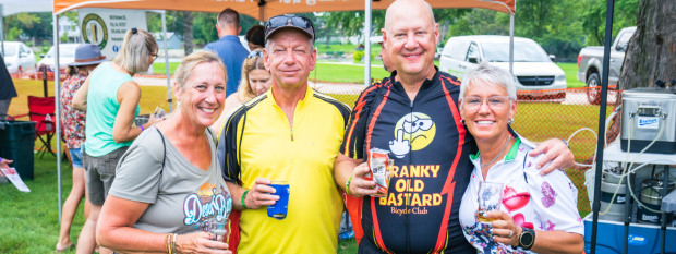 BrewBQ attendees enjoying the Craft Brew Zone.